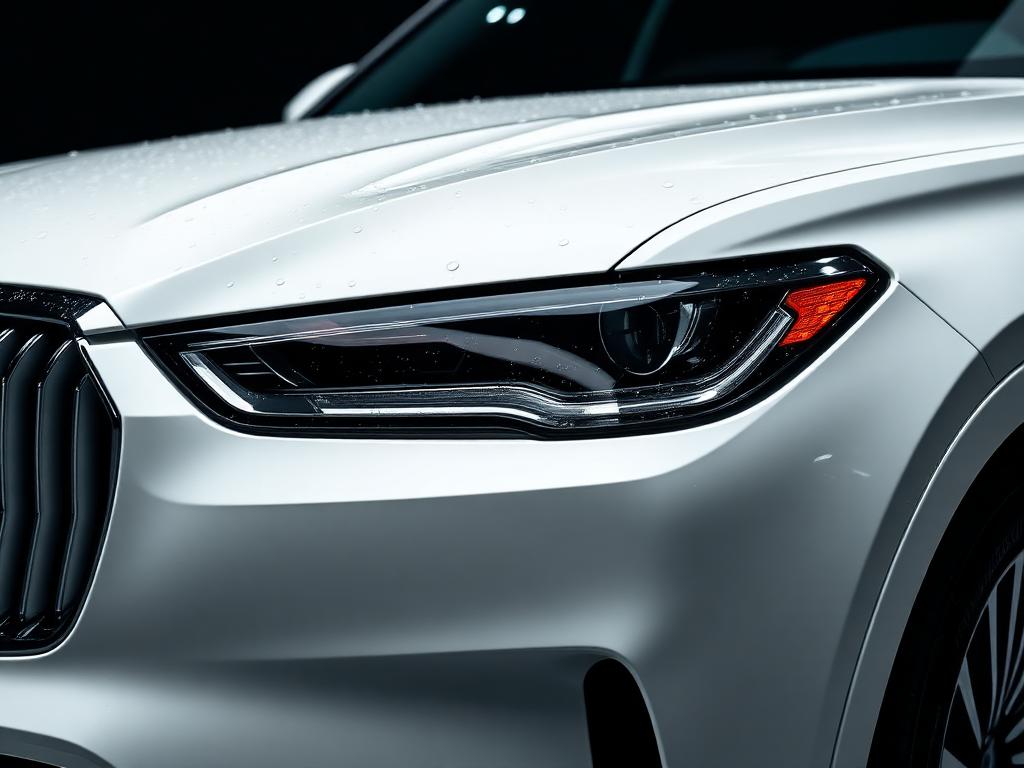 Witte luxe SUV
